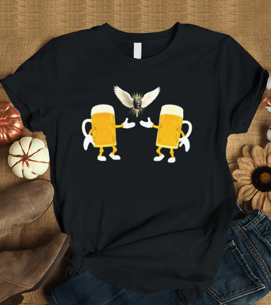 Beers And Car Keys Angel Meme With Winged Creature And Beer S T-Shirt