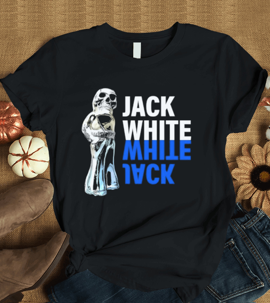 Jack White Rock Musician Skull Reflection T-Shirt