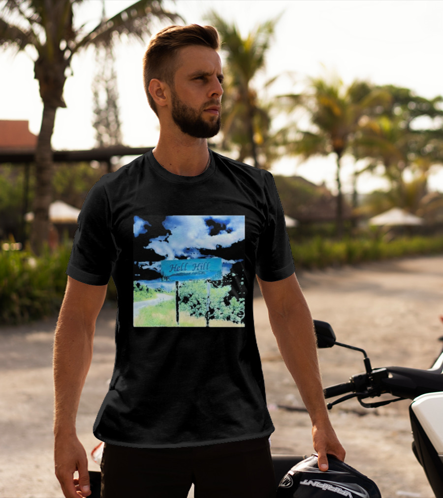 Elita Harkov Hell Hill Scenic Road Sign T-Shirt