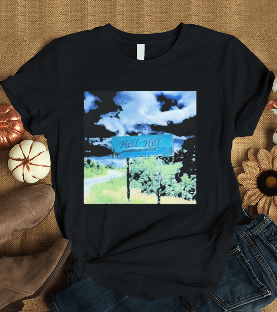 Elita Harkov Hell Hill Scenic Road Sign T-Shirt