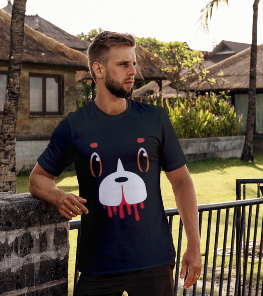 Final Space Mooncake Face Cartoon Character Dripping Red T-Shirt