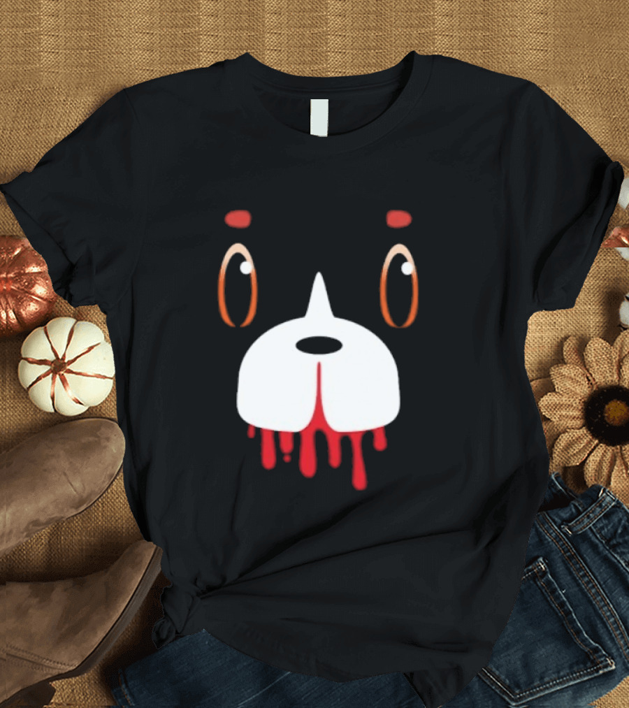 Final Space Mooncake Face Cartoon Character Dripping Red T-Shirt