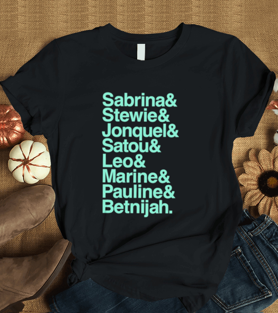 Sabrina Stewie Jonquel Satou Leo Marine Pauline Betnijah New York Liberty 2026 WNBA Players T-Shirt
