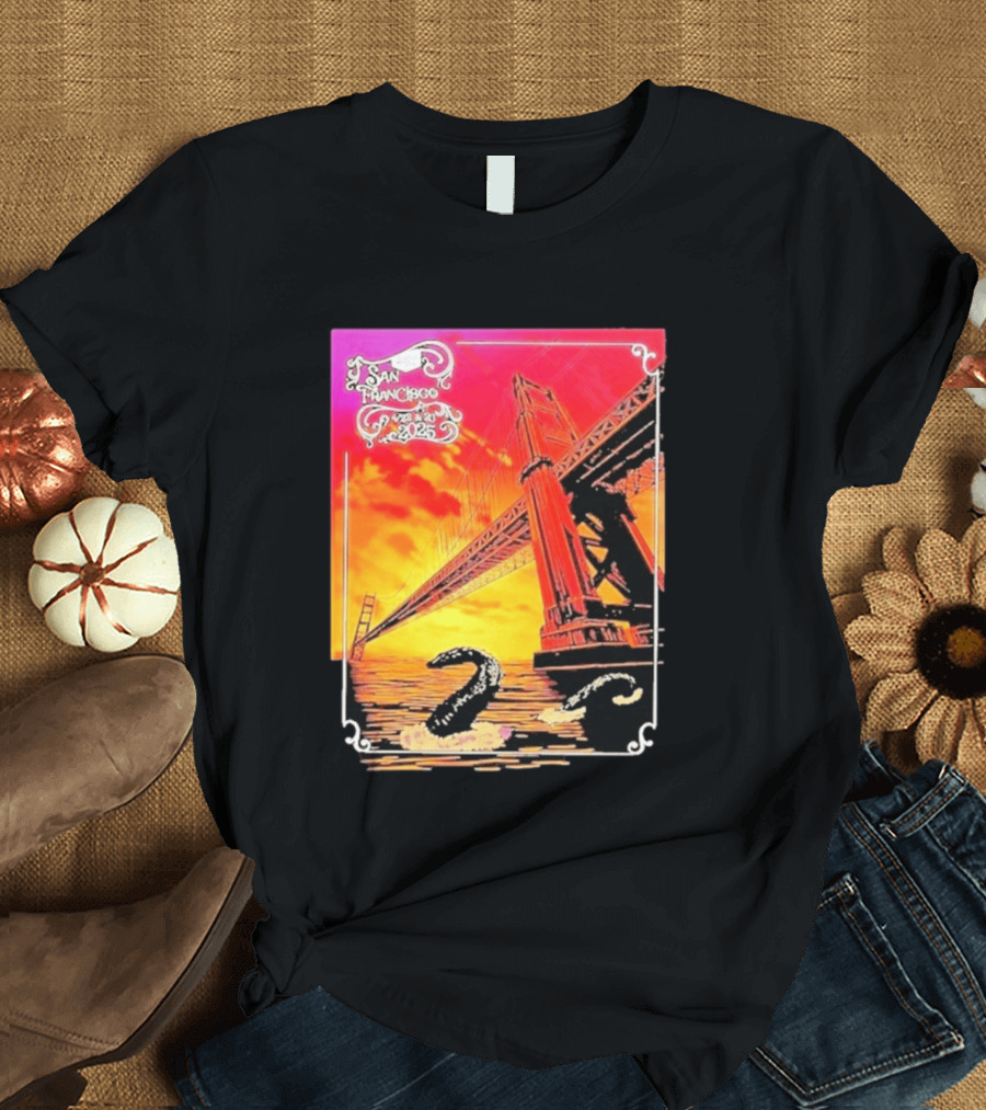 Phish The Spring Tour 2025 Bill Graham Civic Auditorium San Francisco April 22nd 23rdBridge T-Shirt