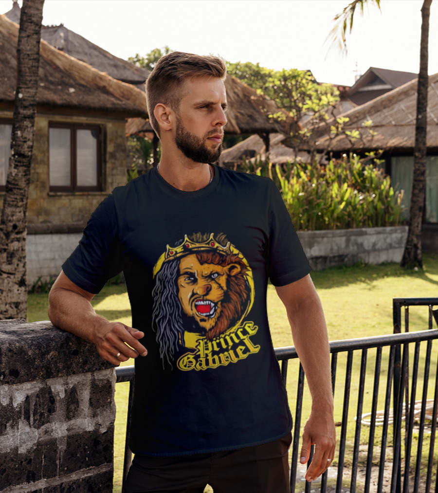 Prince Gabriel Regal Lion Face Crown Majesty T-Shirt