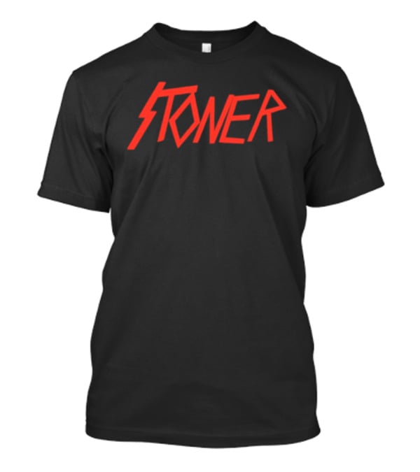Stoner Slayer Retro Rock Style Text Bold Red T-Shirt