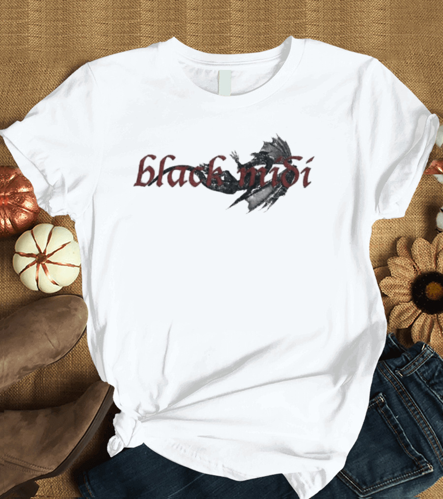 Black Midi Gothic T-Shirt