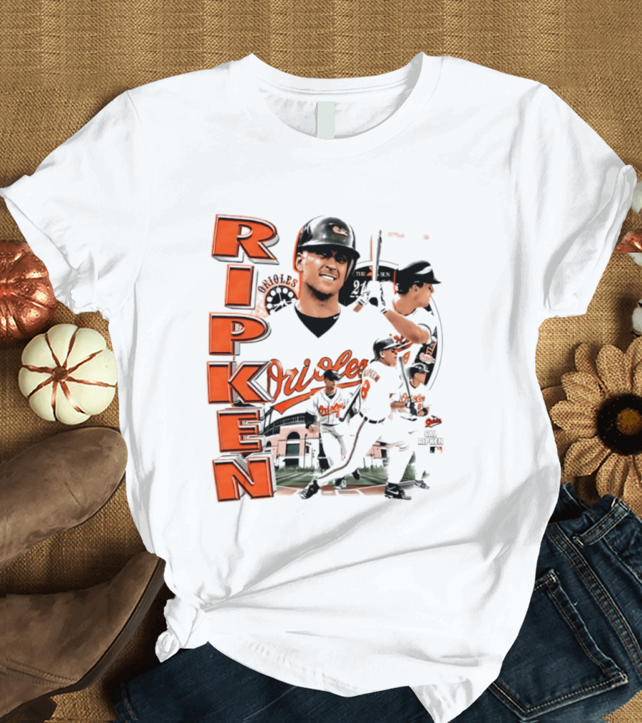 Ripken Baltimore Orioles MLB 2026 Collage Baseball Themed Fan Wear T-Shirt