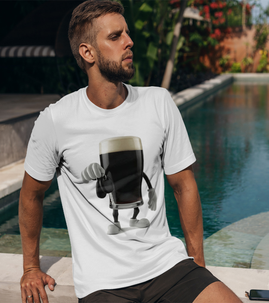 Guinness Beer Pint Holding Car Keys T-Shirt
