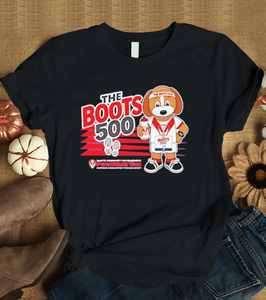 The Boots 500 Saints Community Development Foundation Adventures T-Shirt