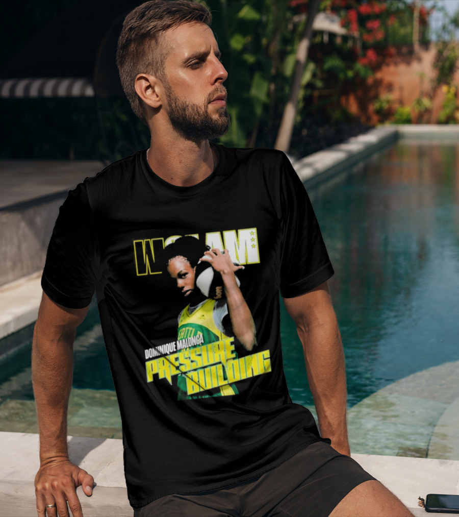 WSLAM Dominique Malonga Pressure Building Seattle Storm T-Shirt