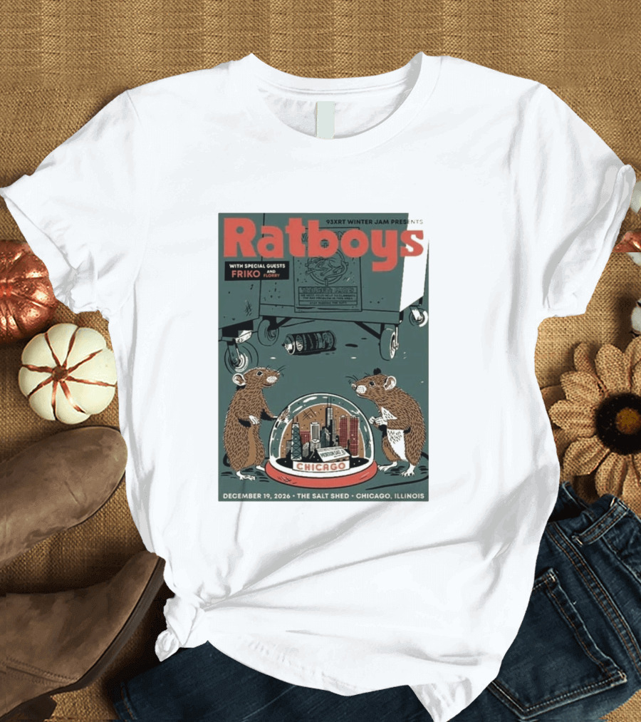 93XRT Winter Jam Ratboys Concert With Friko And Floory At The Salt Shed Chicago December 19 2026 T-Shirt