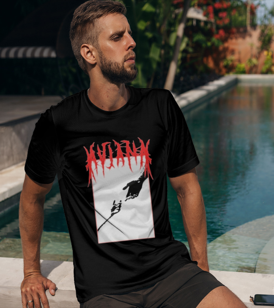 Aviana Death Corporation Hands Graphic Black And Red T-Shirt