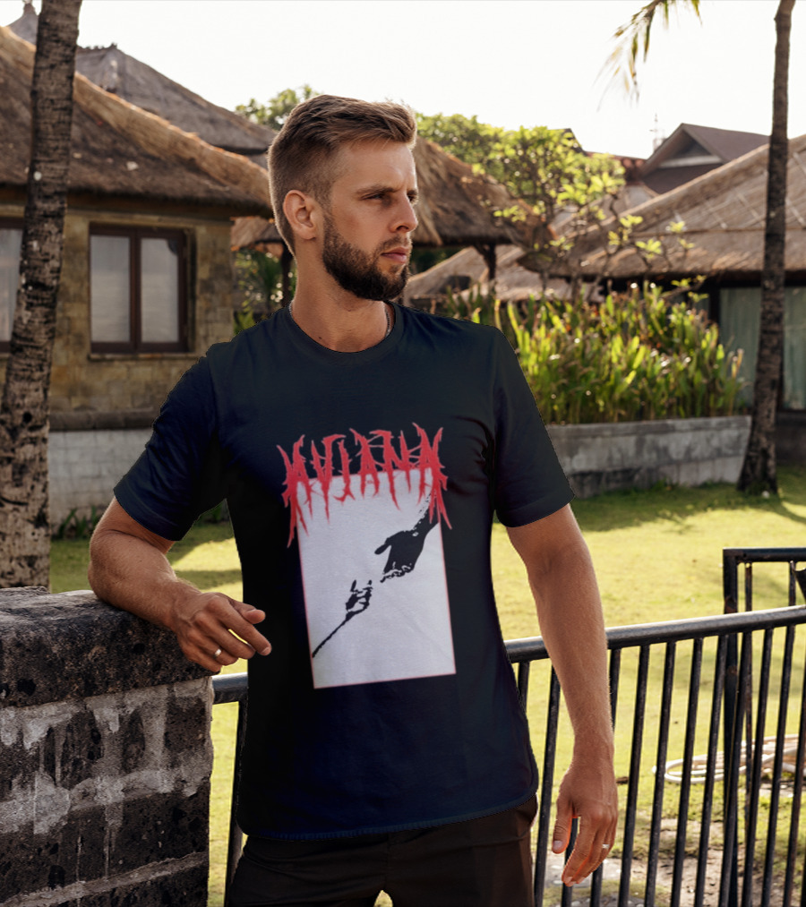 Aviana Death Corporation Hands Graphic Black And Red T-Shirt