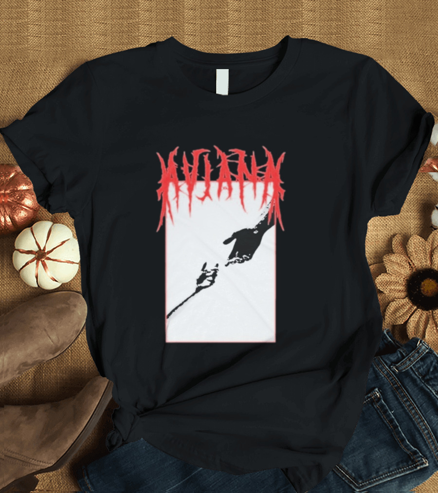 Aviana Death Corporation Hands Graphic Black And Red T-Shirt