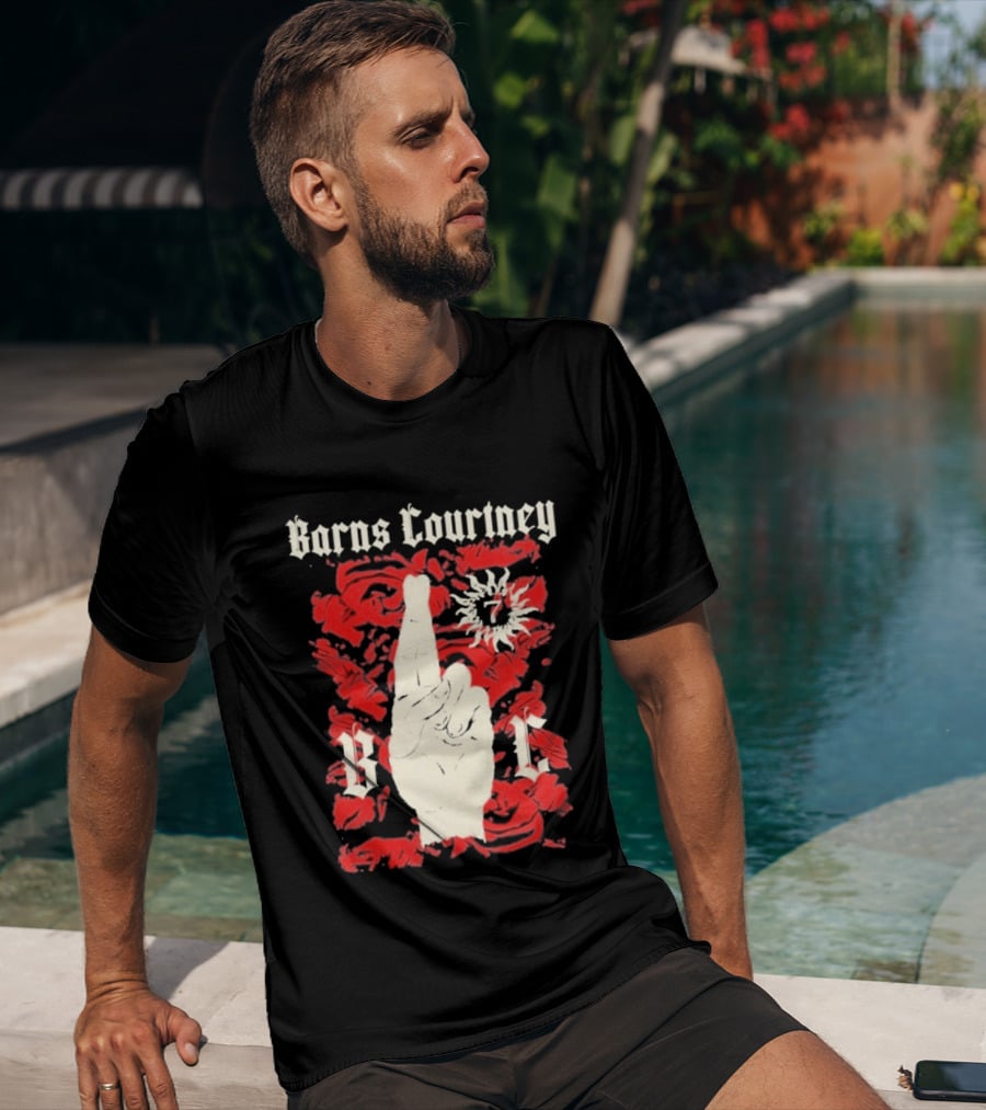Barns Courtney Icon Roses Crossed Fingers V I C T-Shirt