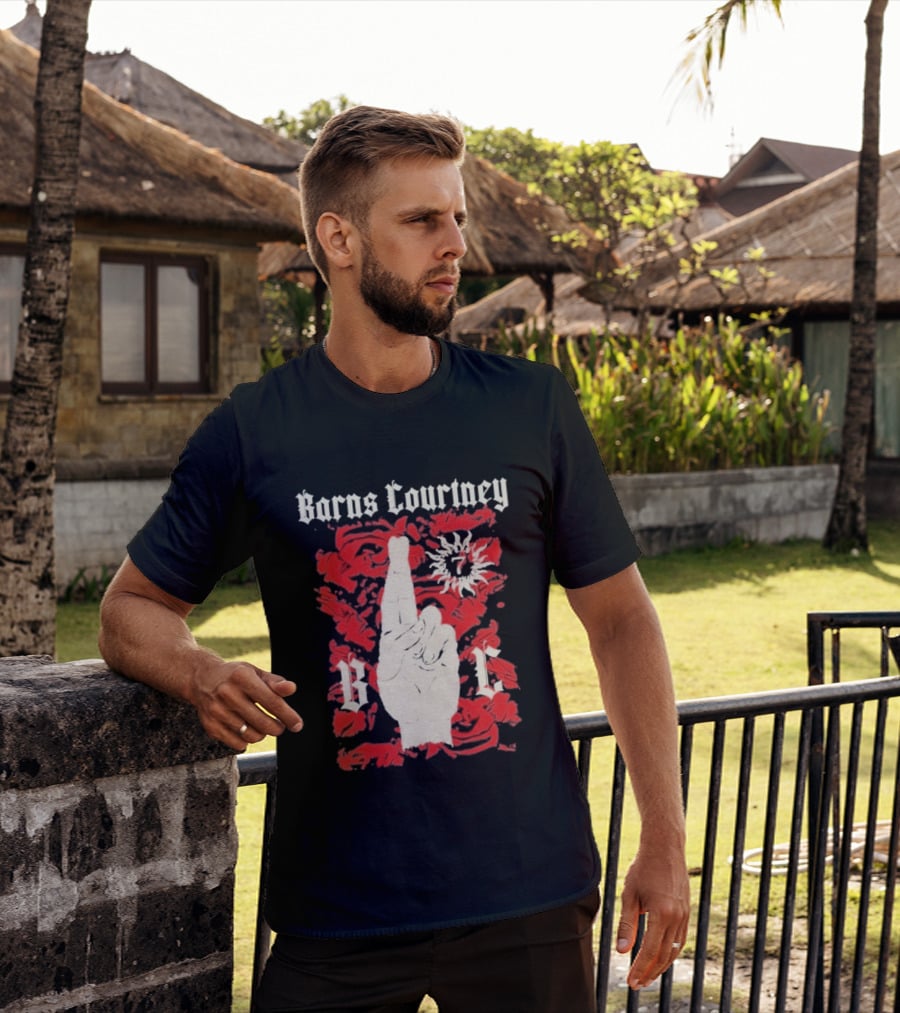 Barns Courtney Icon Roses Crossed Fingers V I C T-Shirt