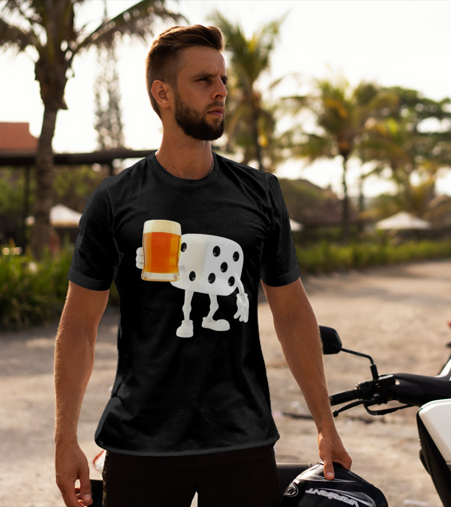 Dice Holding Beer Meme T-Shirt