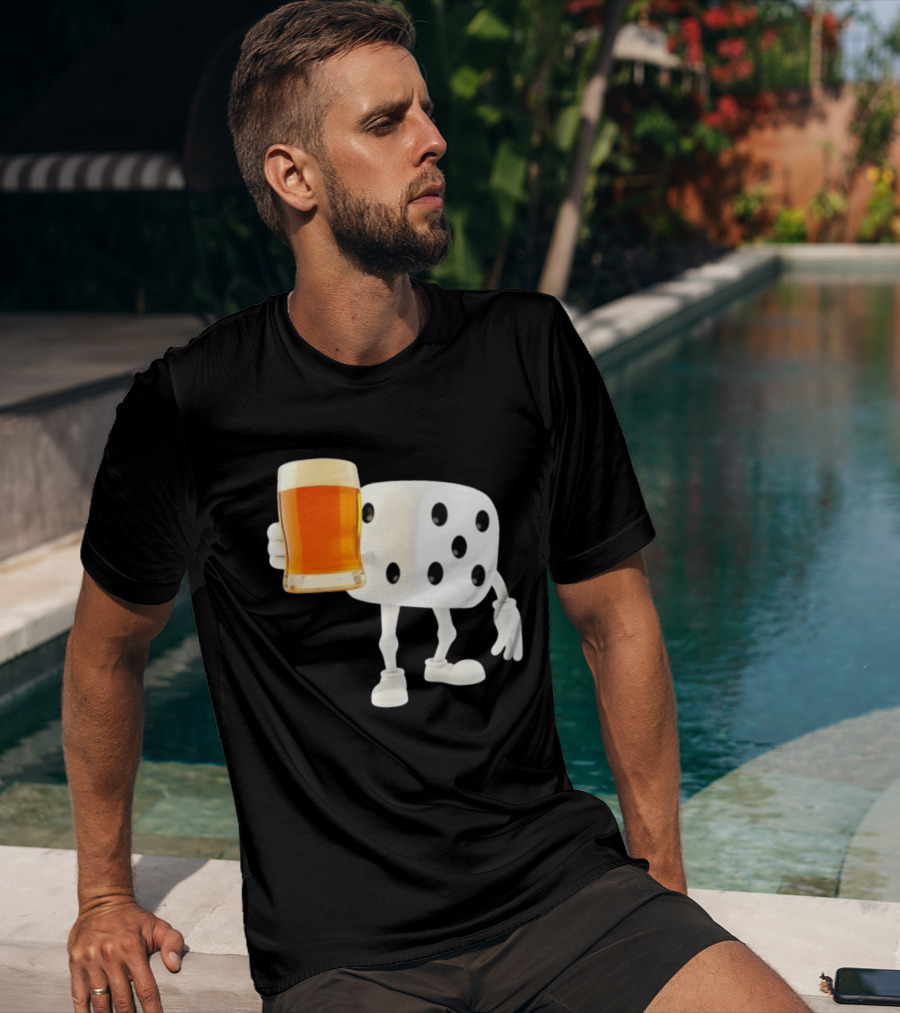 Dice Holding Beer Meme T-Shirt