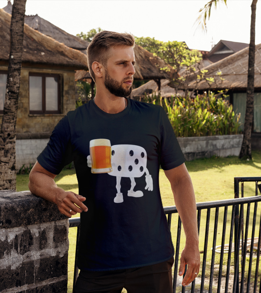 Dice Holding Beer Meme T-Shirt