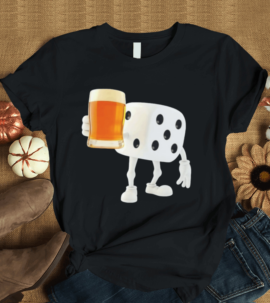 Dice Holding Beer Meme T-Shirt