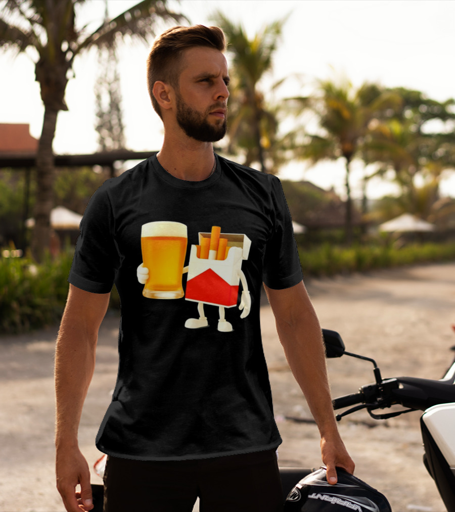 Beer And Marlboro Cigarettes Friendship Meme T-Shirt