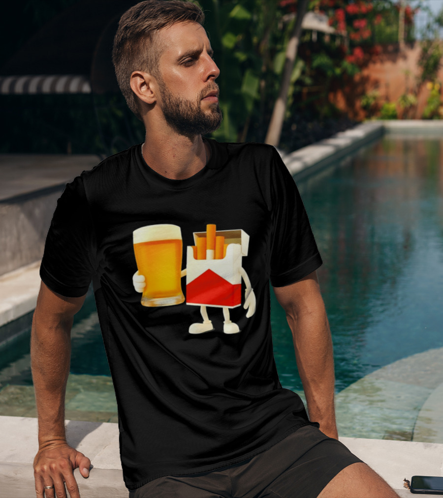 Beer And Marlboro Cigarettes Friendship Meme T-Shirt