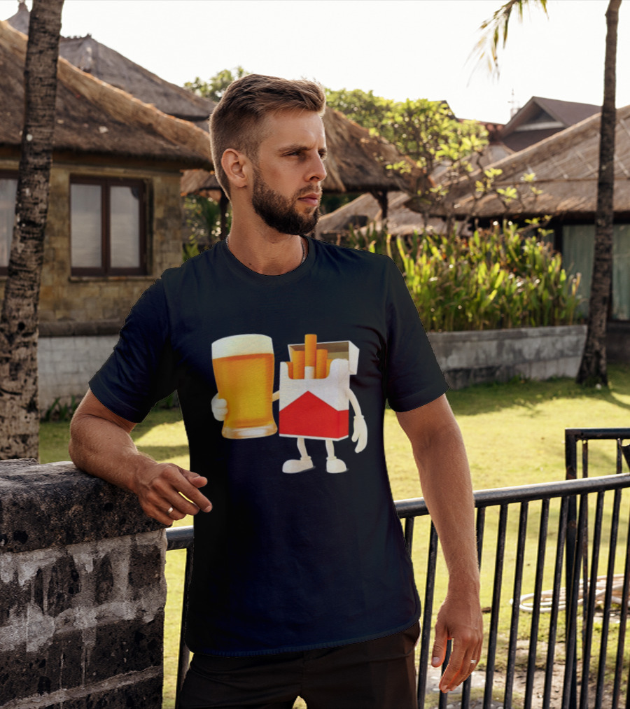 Beer And Marlboro Cigarettes Friendship Meme T-Shirt