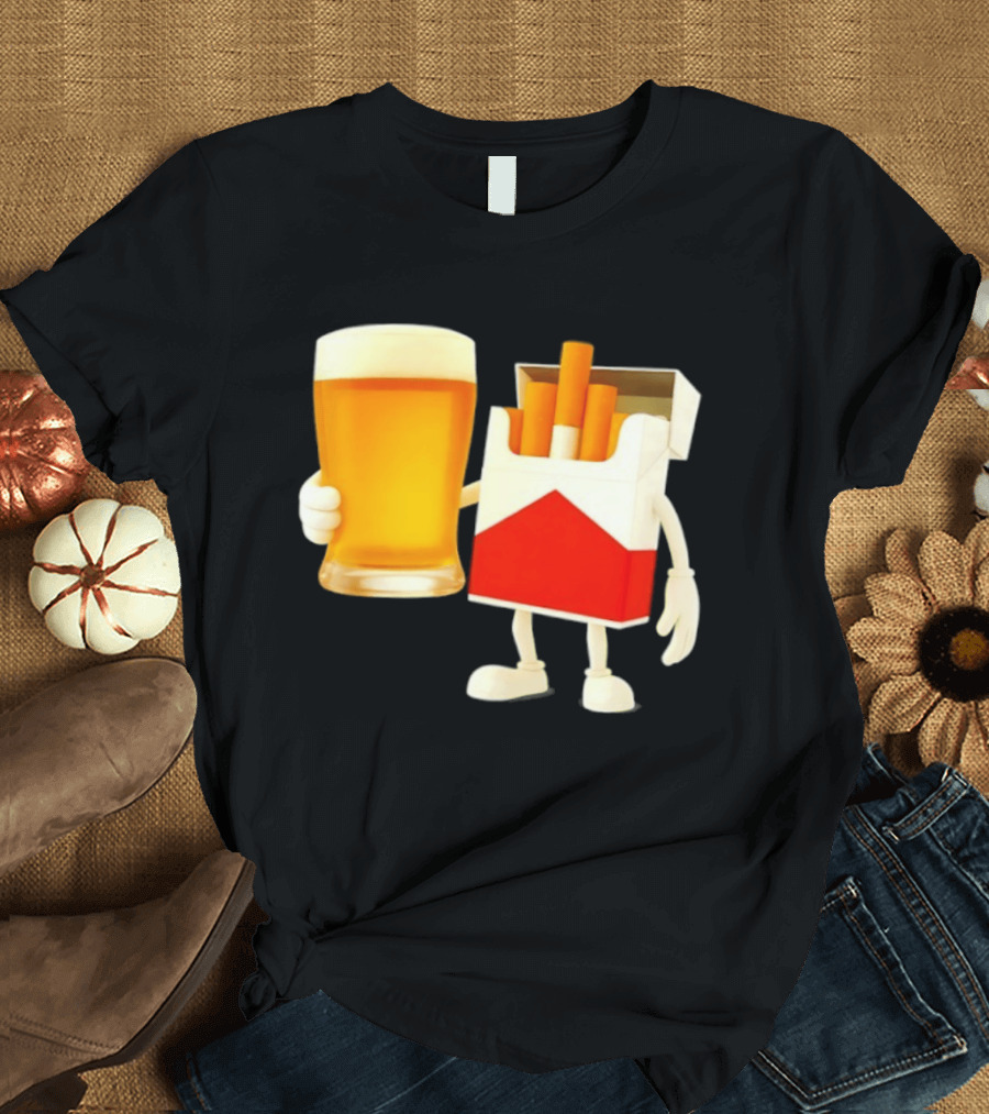 Beer And Marlboro Cigarettes Friendship Meme T-Shirt