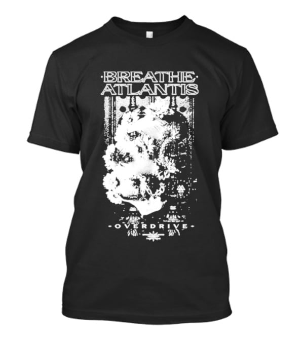 Breathe Atlantis Overdrive White Text And Skull T-Shirt