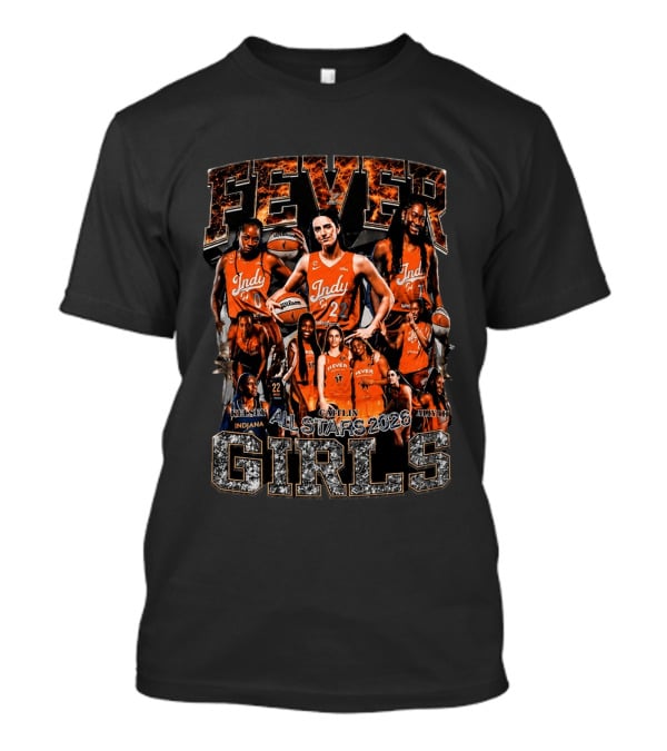 Indiana Fever Girls All Stars 2026 Indy Basketball Kelsey Caitlin Aaliyah T-Shirt