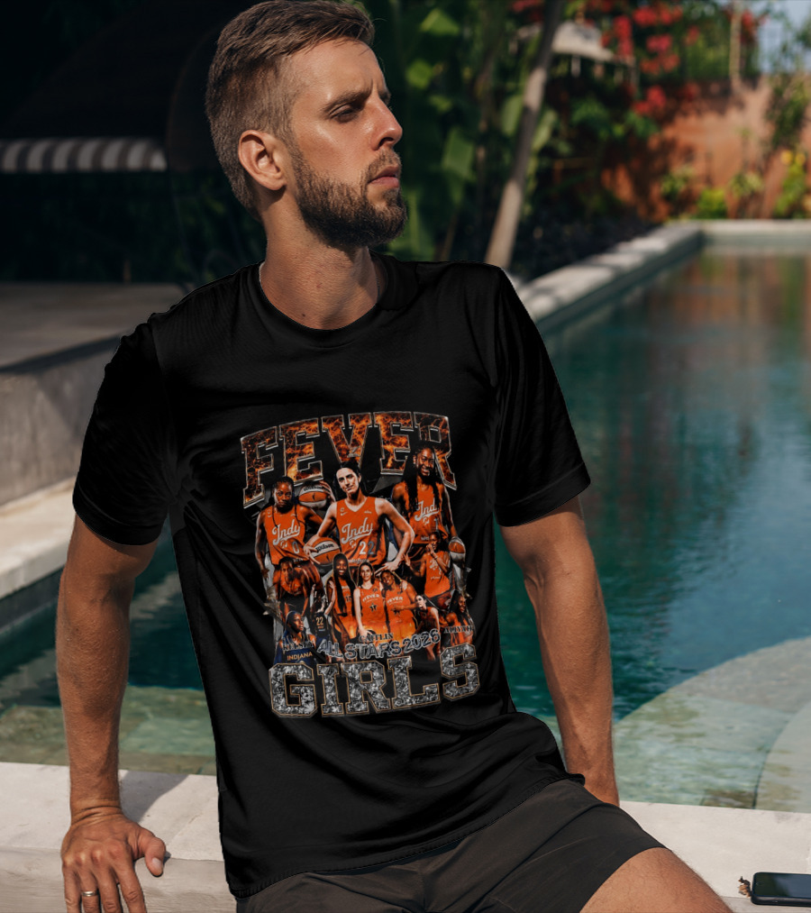 Indiana Fever Girls All Stars 2026 Indy Basketball Kelsey Caitlin Aaliyah T-Shirt