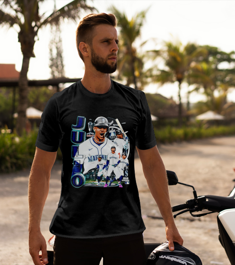 Julio Rodriguez Seattle Mariners MLB 2026 Collage Mariners Baseball Player T-Shirt