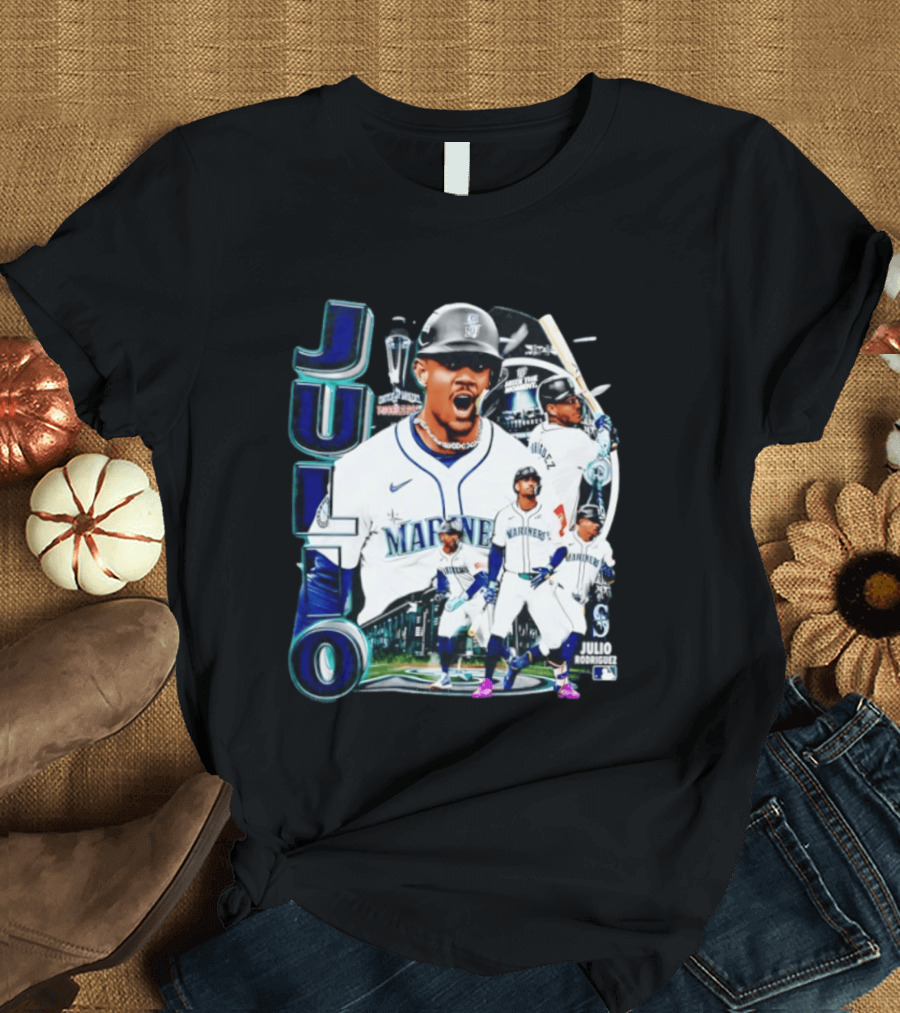 Julio Rodriguez Seattle Mariners MLB 2026 Collage Mariners Baseball Player T-Shirt