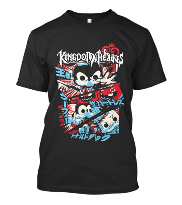 Kingdom Hearts Comic Pop Japanese Katakana Characters T-Shirt