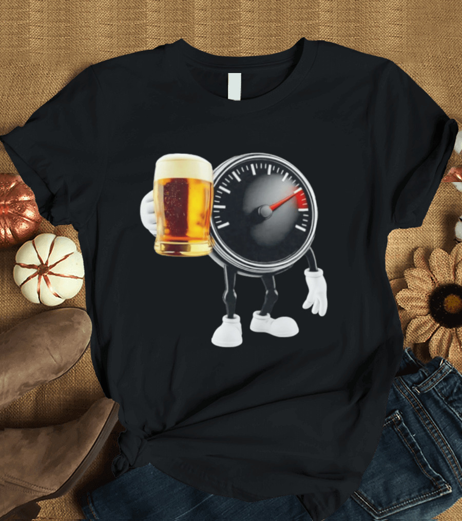 Speedometer Beer Gauge Fun Drinking Meter T-Shirt
