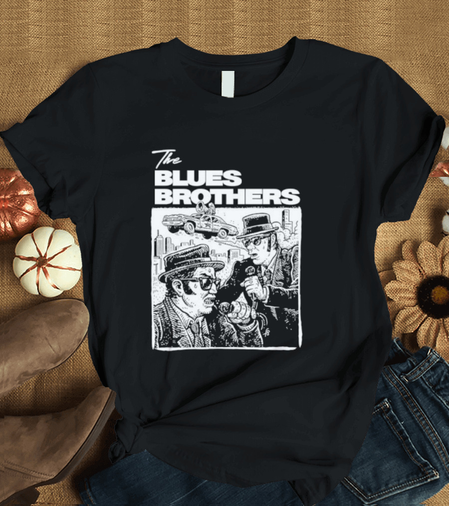 The Blues Brothers John Belushi Dan Aykroyd Classic Movie Scene Iconic Moment T-Shirt