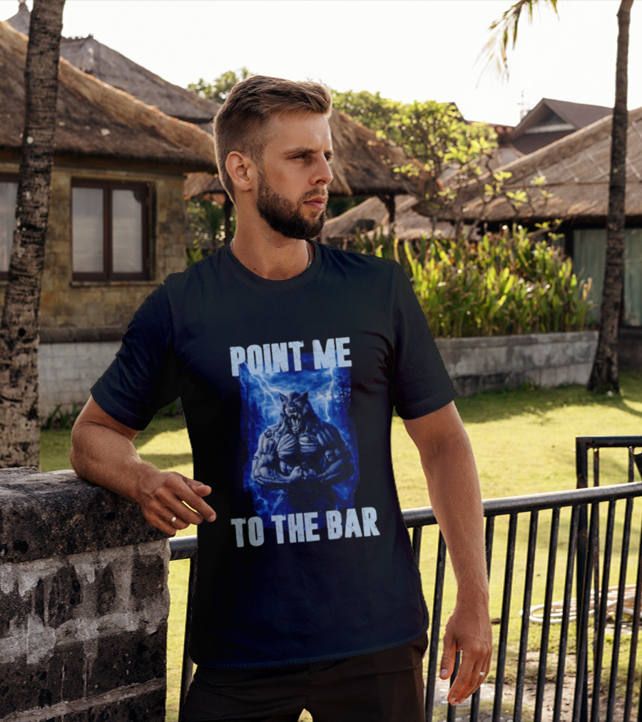 Point Me To The Bar Werewolf Lightning Storm Powers T-Shirt