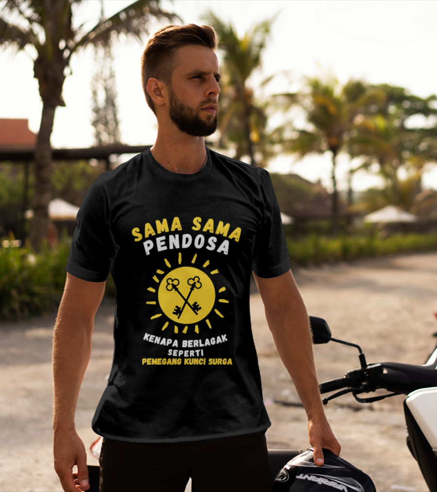 Sama Sama Pendosa Kenapa Berlagak Seperti Pemegang Kunci Surga Key Symbol Yellow T-Shirt