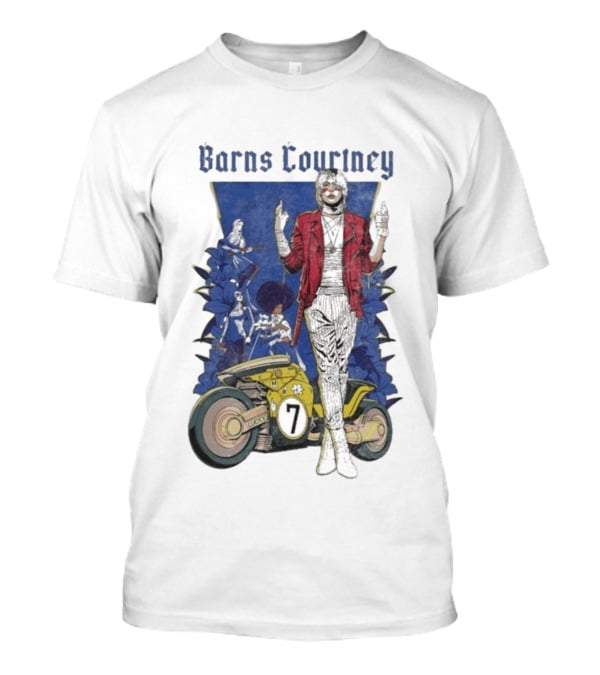 Barns Courtney Lucky 7 Anime Motorcycle And Music T-Shirt