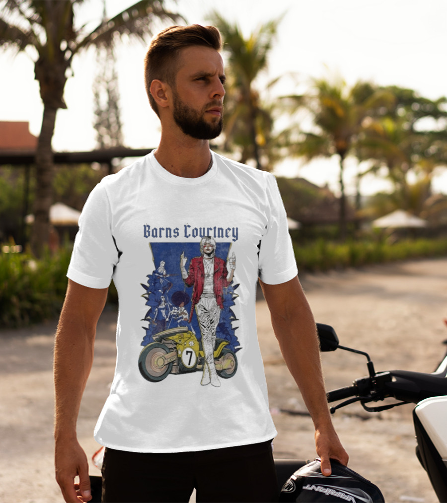Barns Courtney Lucky 7 Anime Motorcycle And Music T-Shirt