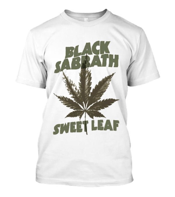 Black Sabbath Sweet Leaf Cannabis Leaf T-Shirt