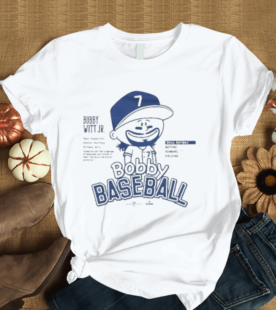 Bobby Witt Jr Bobby Baseball Cartoon T-Shirt