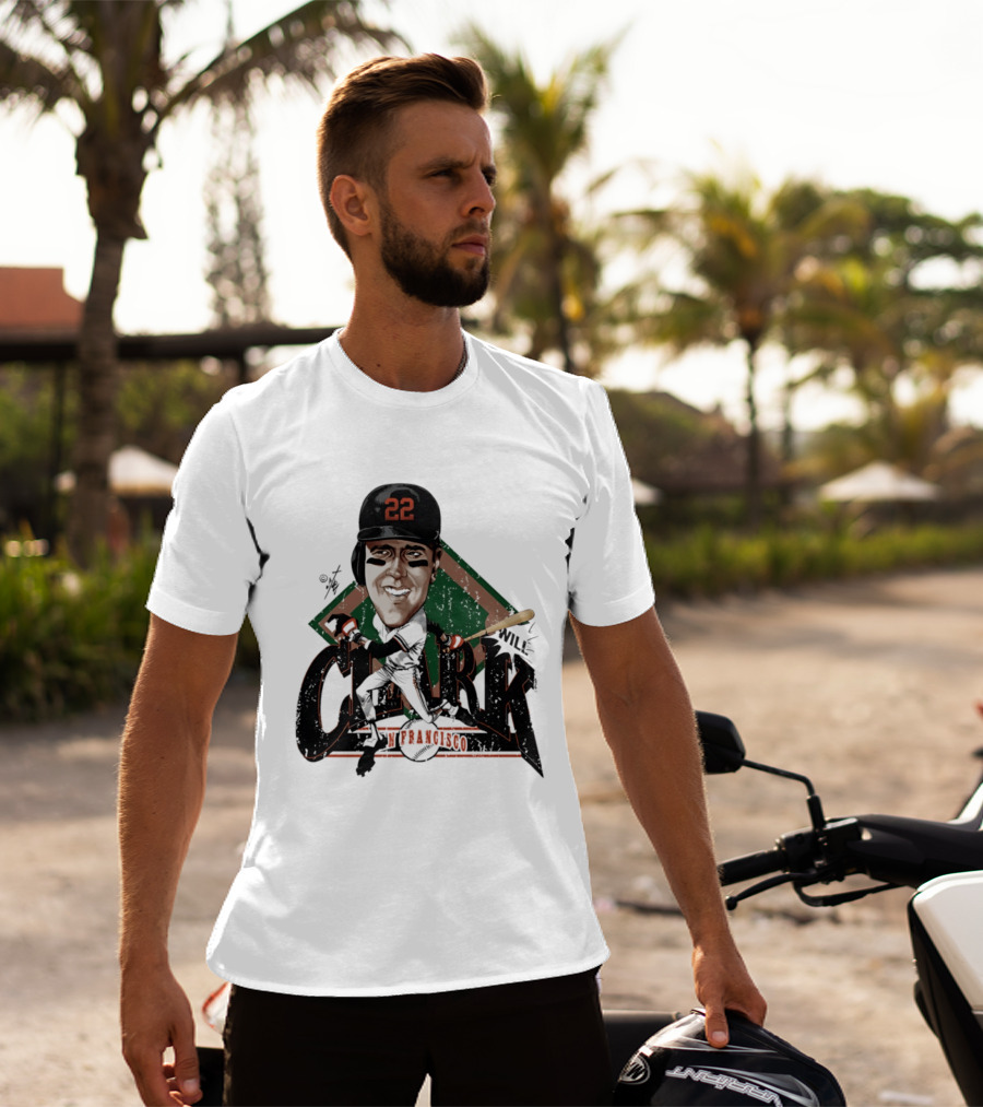 Will Clark San Francisco Giants 22 Bruce Stark Caricature T-Shirt