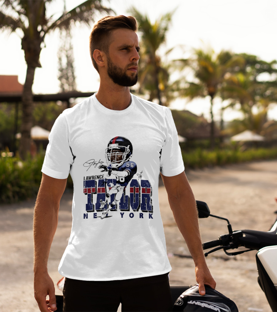 Lawrence Taylor New York Giants Bruce Stark Caricature 56 T-Shirt