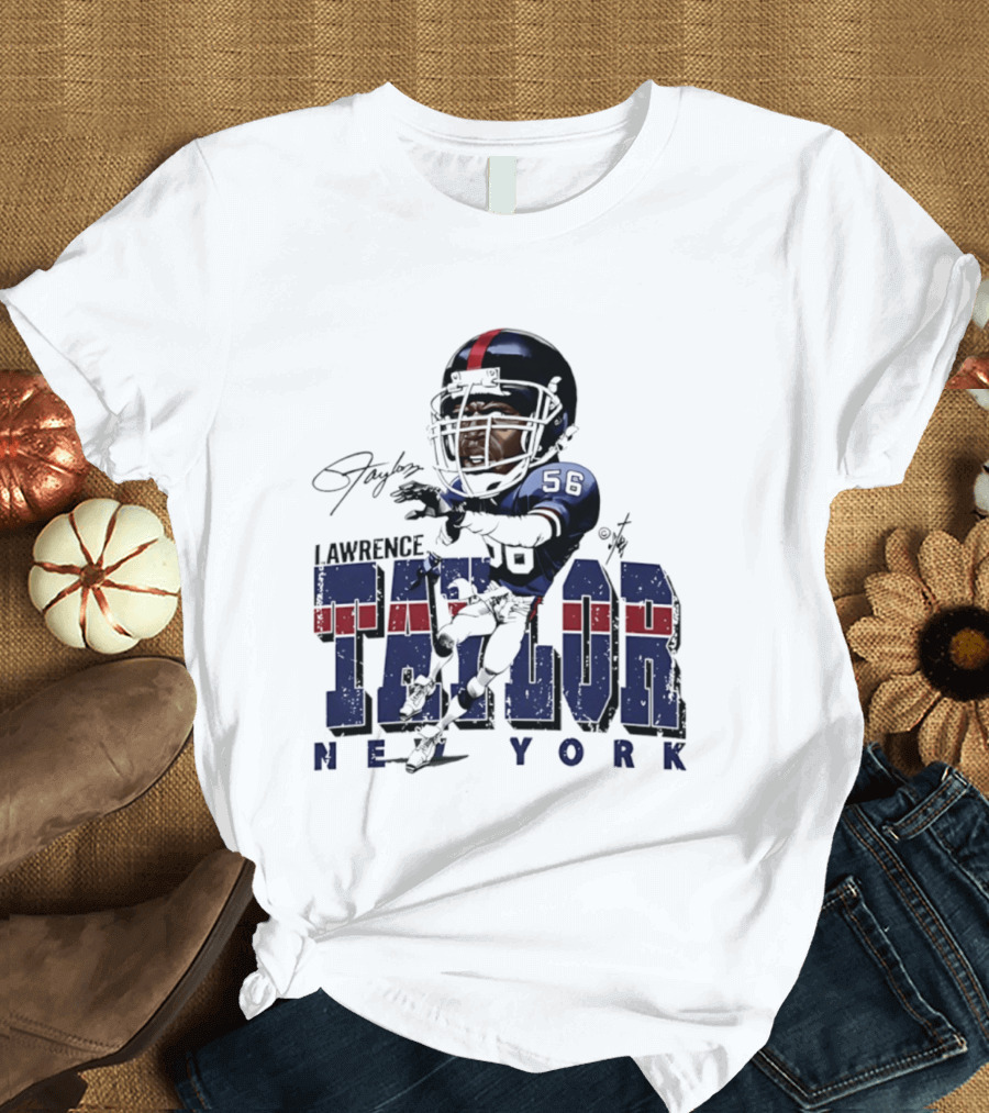 Lawrence Taylor New York Giants Bruce Stark Caricature 56 T-Shirt