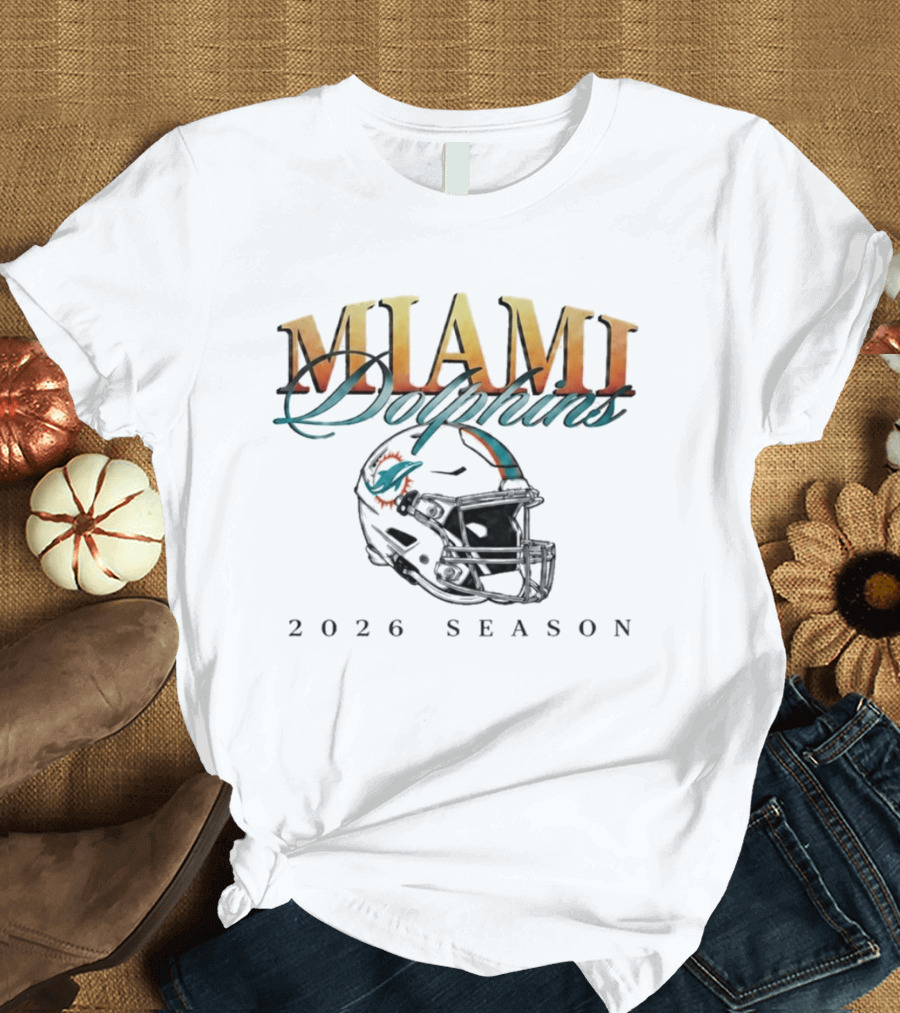 Miami Dolphins 2026 Season Helmet T-Shirt