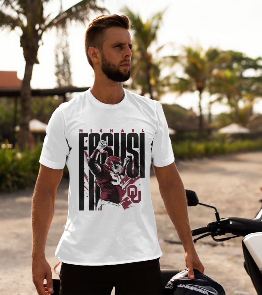 Michael Fasusi Oklahoma Sooners Football NCAA Player OU T-Shirt