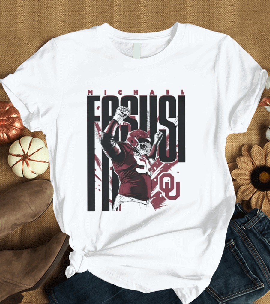 Michael Fasusi Oklahoma Sooners Football NCAA Player OU T-Shirt