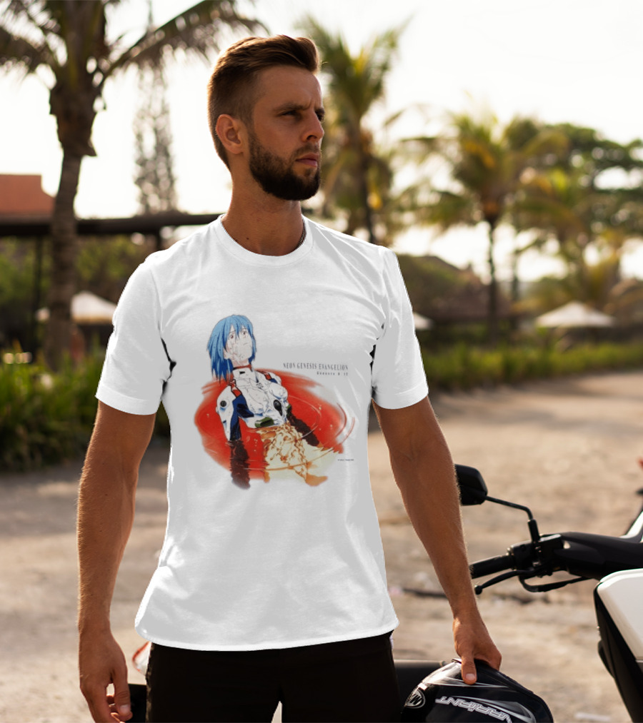 Rei Ayanami Neon Genesis Evangelion Genesis 0 12 Plugsuit Floating Red Liquid Scene T-Shirt